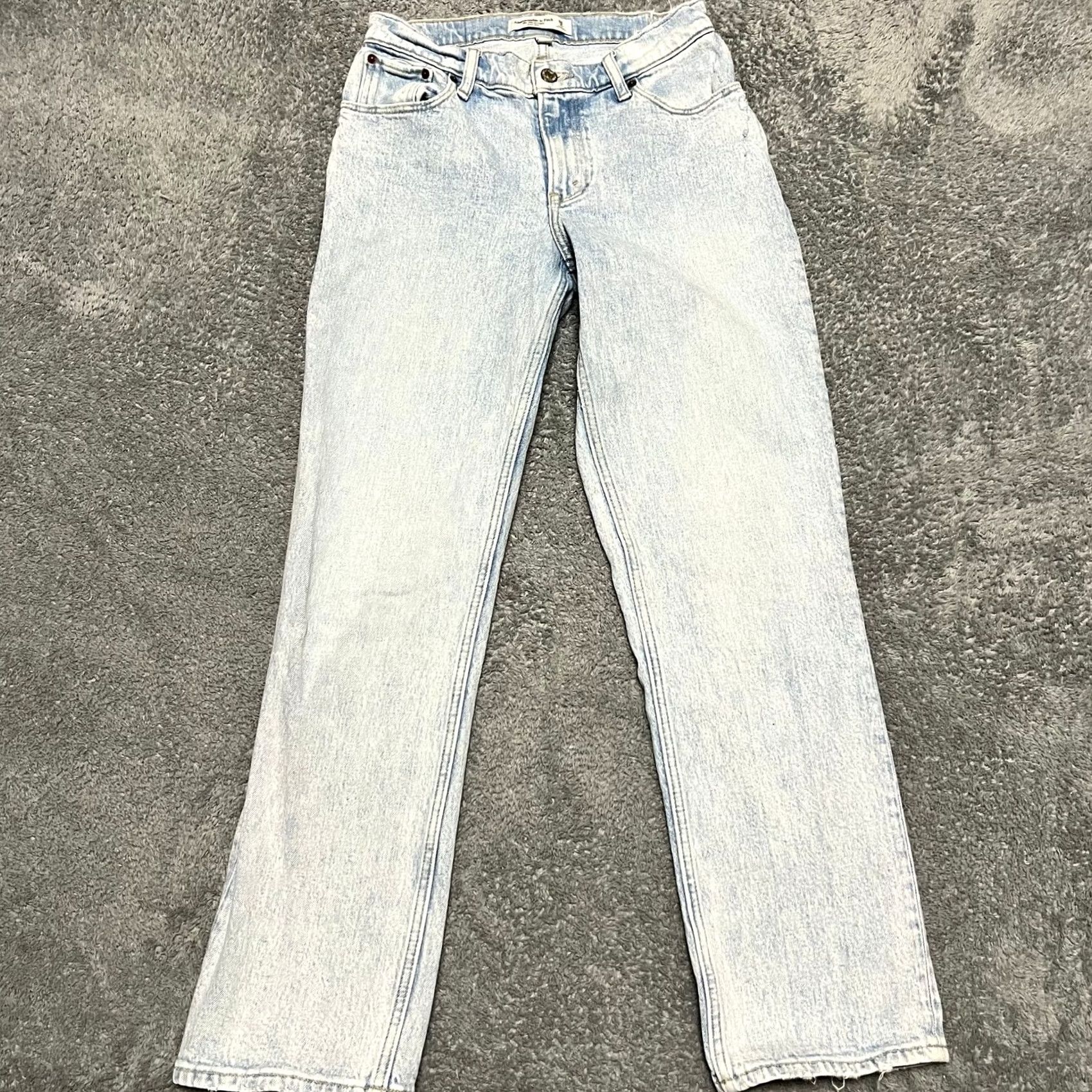 Abercrombie & Fitch Abercrombie & Fitch Jeans Womens 26 /2 90s Straight Low Rise Light Blue Denim Womens Jeans 90s Low Rise Blue Denim Ladies Girls Mens Size 26" / US 2 / IT 38 - 2 Thumbnail
