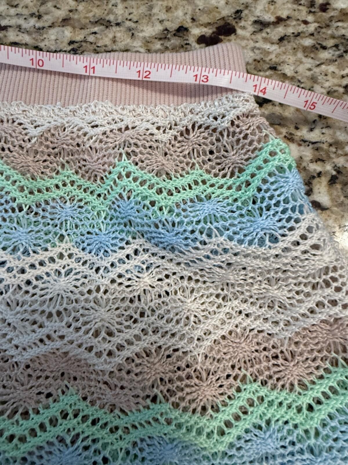 Other Wild Fable crochet lace shorts sheer teal cream brown SZ SM Size ONE SIZE - 6 Thumbnail