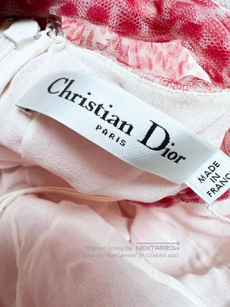 Chanel Chanel Pink polka dot gauze skirt dress dress Size XS / US 0-2 / IT 36-38 - 4 Thumbnail