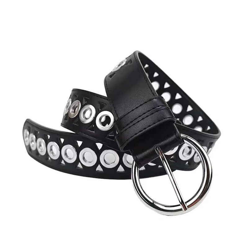 Japanese Brand Unisex Runway Punk Leather Belt Size ONE SIZE - 2 Thumbnail