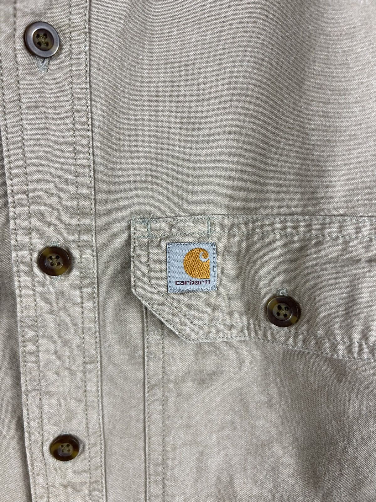 Carhartt Vintage Carhartt fort solid long sleeve shirt pocket work Size US S / EU 44-46 / 1 - 8 Thumbnail