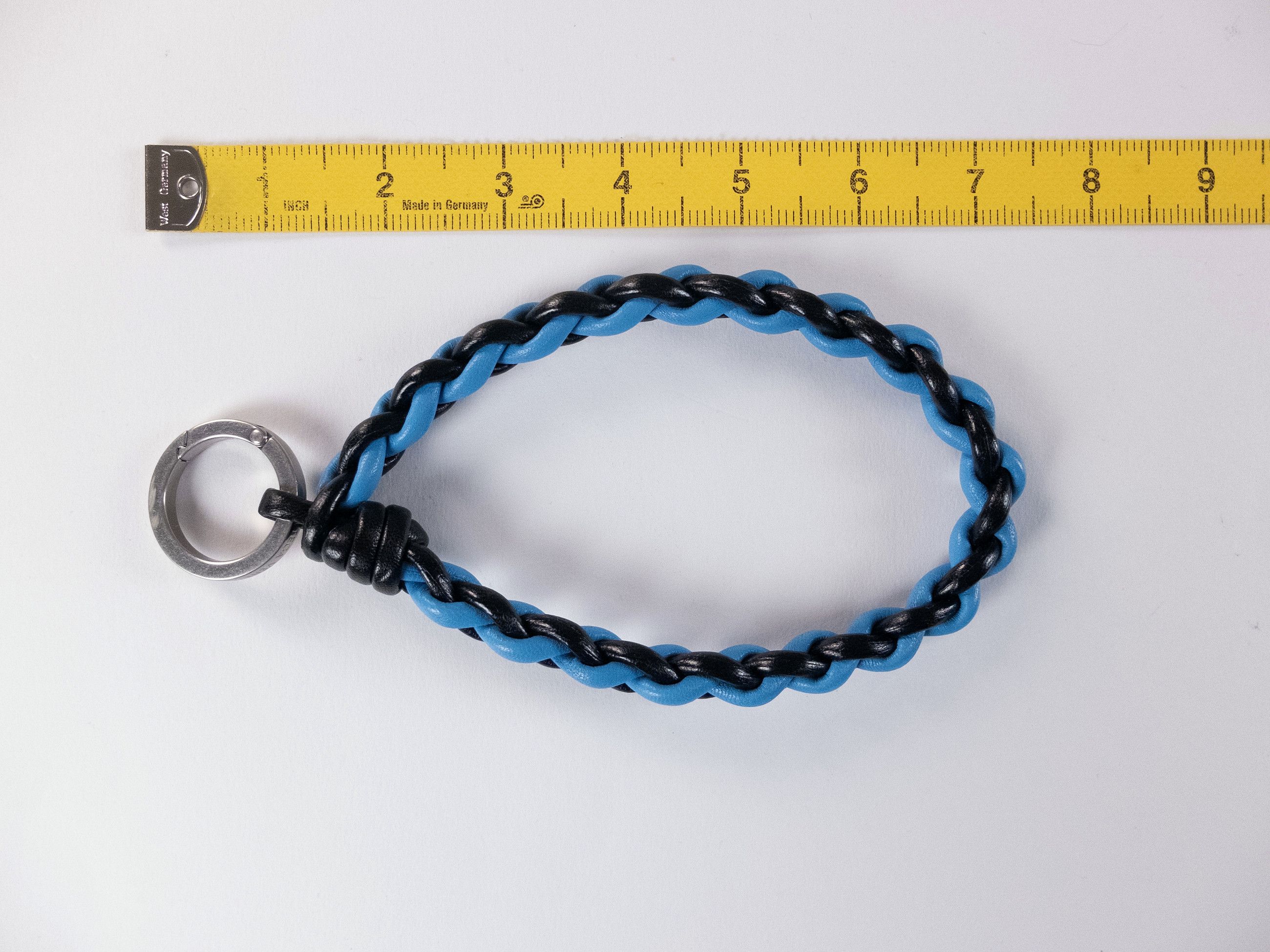 Bottega Veneta BOTTEGA VENETA blue & black woven leather keyring q Size ONE SIZE - 6 Thumbnail