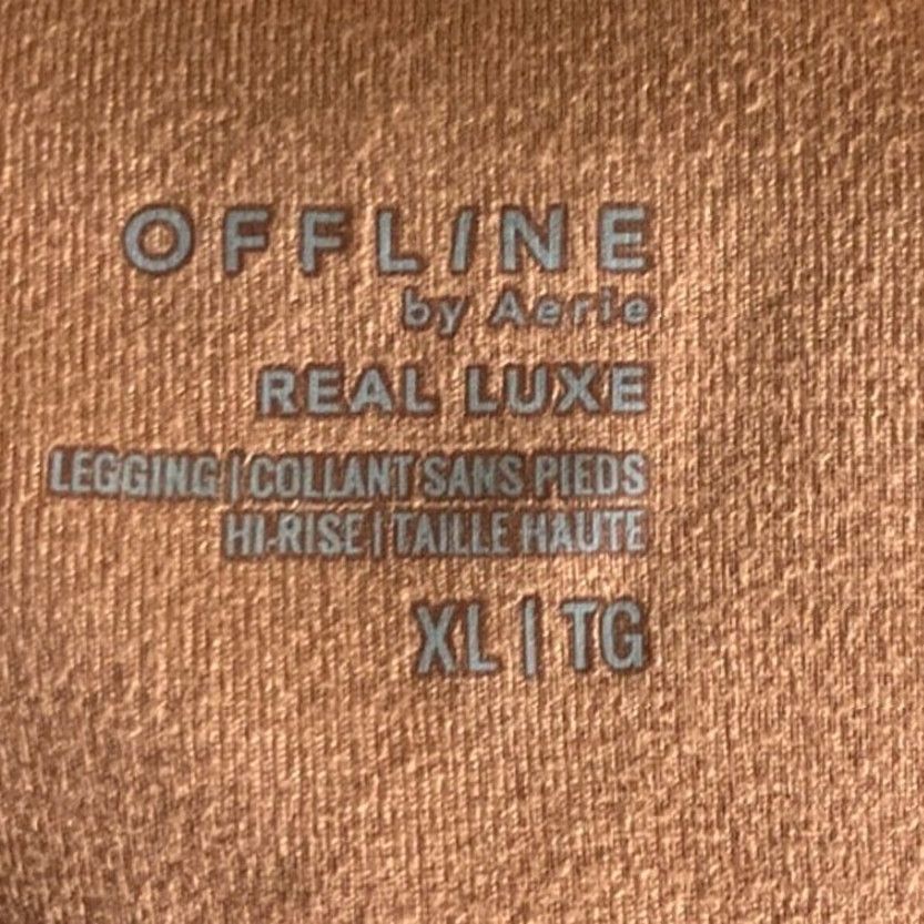 Vintage OFFLINE By Aerie Womens Pants Brown High Rise Faux Leather Leggings XL Size 40" / US 18 - 4 Thumbnail