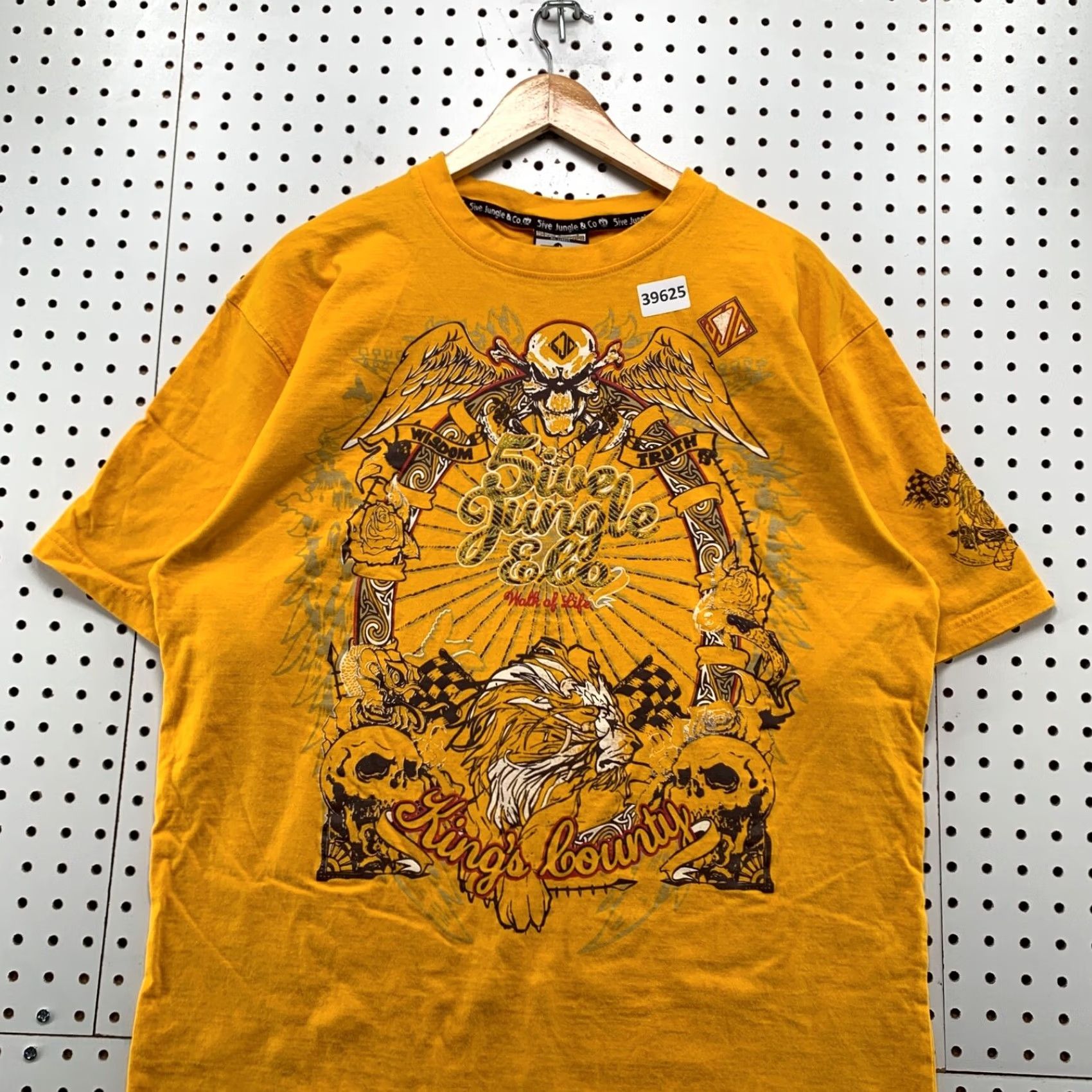 Affliction VINTAGE Y2K Affliction 5ive Jungle Shirt Mens XL Yellow Skill Gothic Size US XL / EU 56 / 4 - 3 Thumbnail