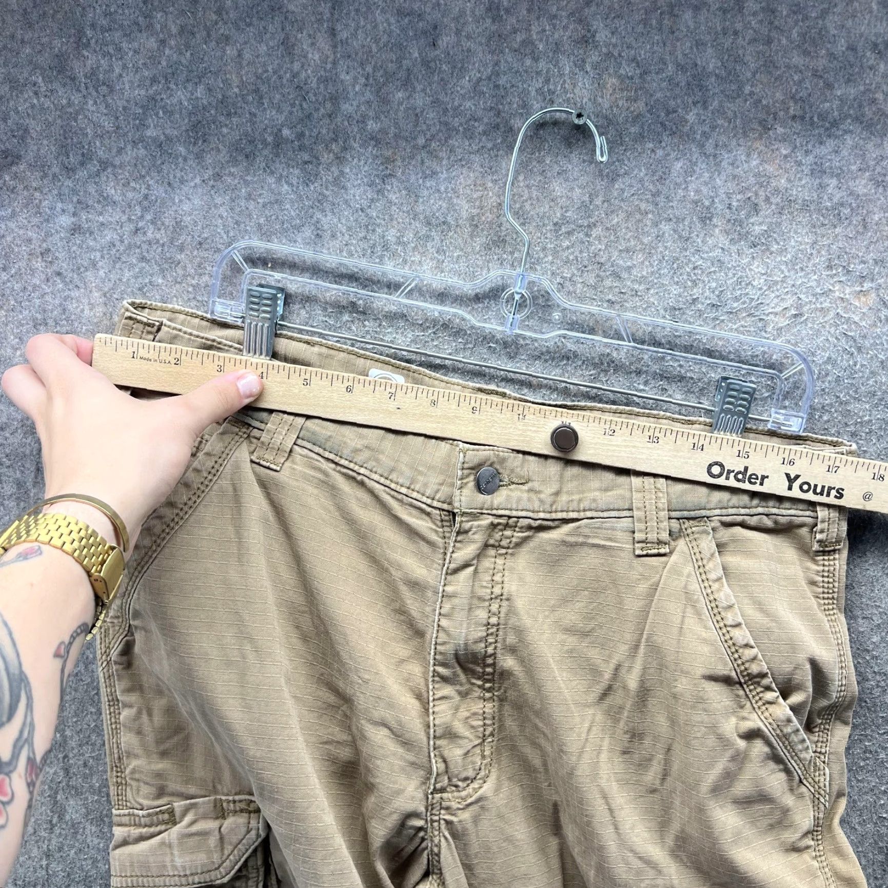 Carhartt Carhartt Force Cargo Pants Mens 34x32 Beige Relaxed Fit Workwear Utility Ripstop Pants Size US 34 / EU 50 - 6 Thumbnail