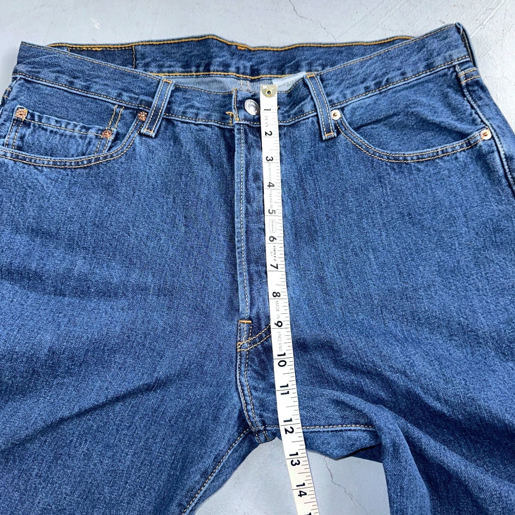 Levi's Levi's 501 Vintage Y2K Columbia Straight Jeans 36x34 90s Med Wash Mens Denim Jeans Size US 36 / EU 52 - 6 Thumbnail