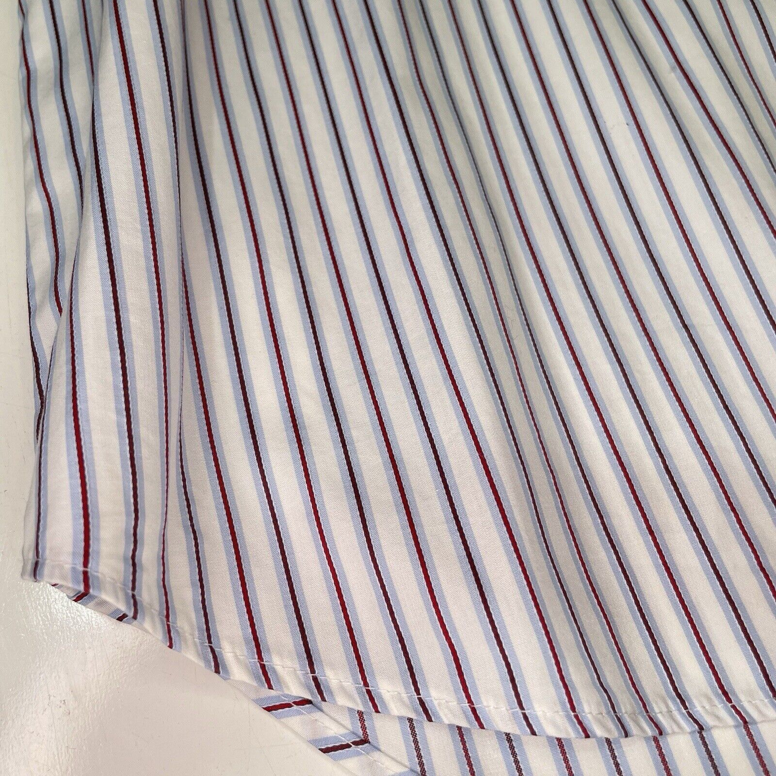 Canali Canali Dress Shirt Men’s 16-41 White Purple/Blue Stripe Size US L / EU 52-54 / 3 - 2 Thumbnail