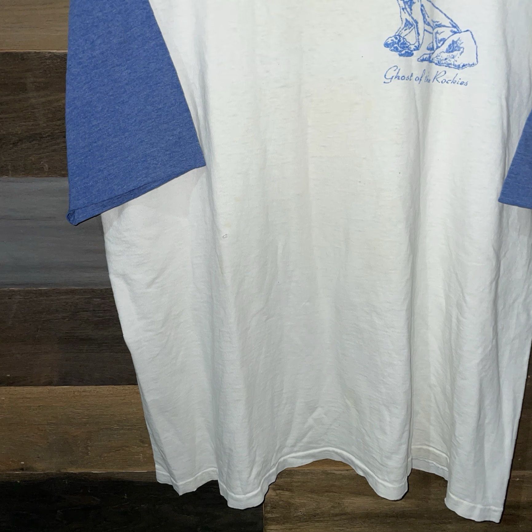 Vintage VTG Ghost Of The Rockies Single Stitch Graphic Tee Mens XL White Hole On Neck Small) Size US XL / EU 56 / 4 - 4 Thumbnail