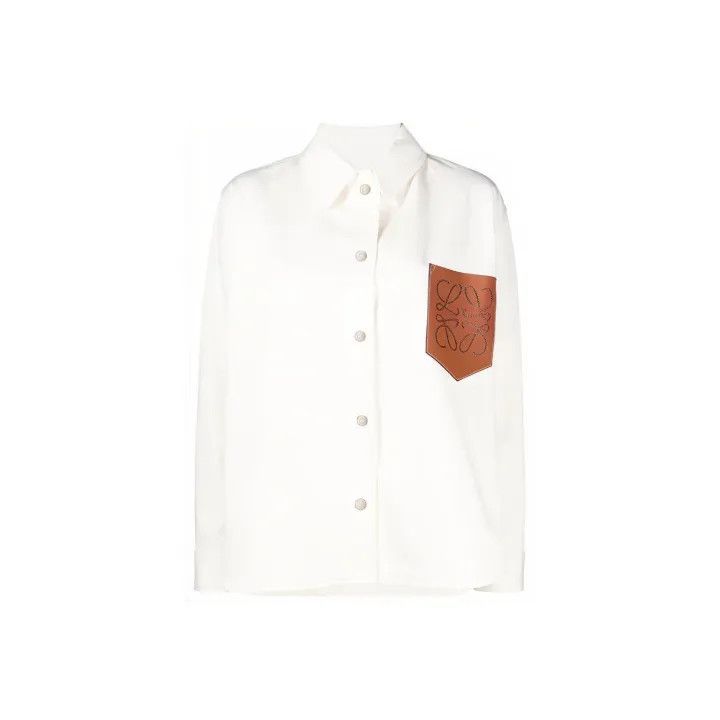 Loewe Loewe Denim Leather Pocket Jacket Shirt Size L / US 10 / IT 46 - 1 Thumbnail