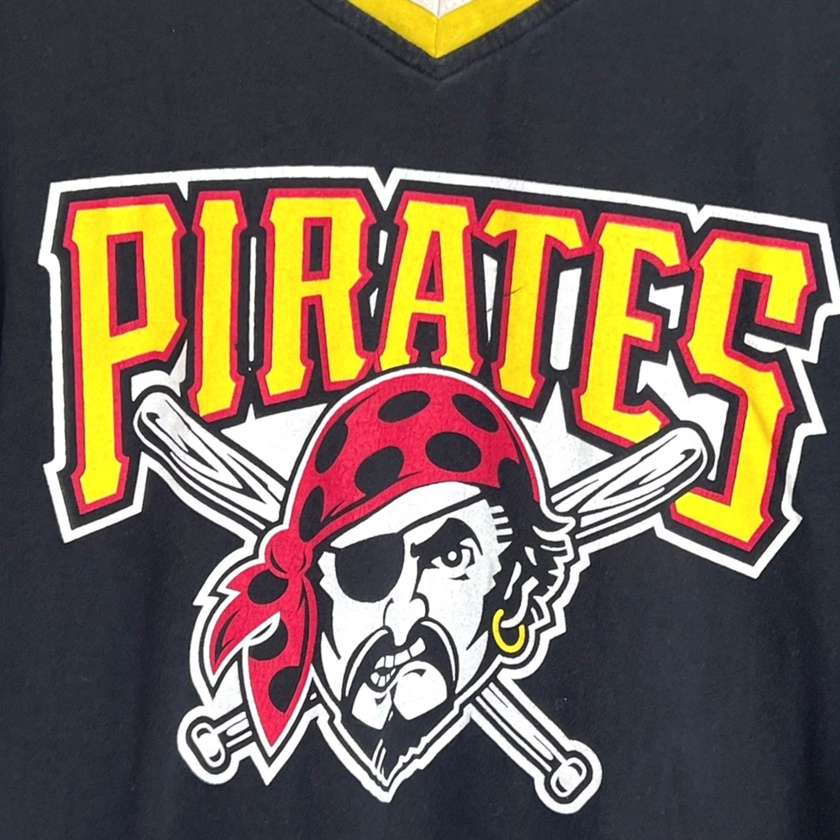 Vintage Wright & Ditson Pittsburgh Pirates Mens Jersey Shirt Black/Yellow XL Size US XL / EU 56 / 4 - 3 Thumbnail