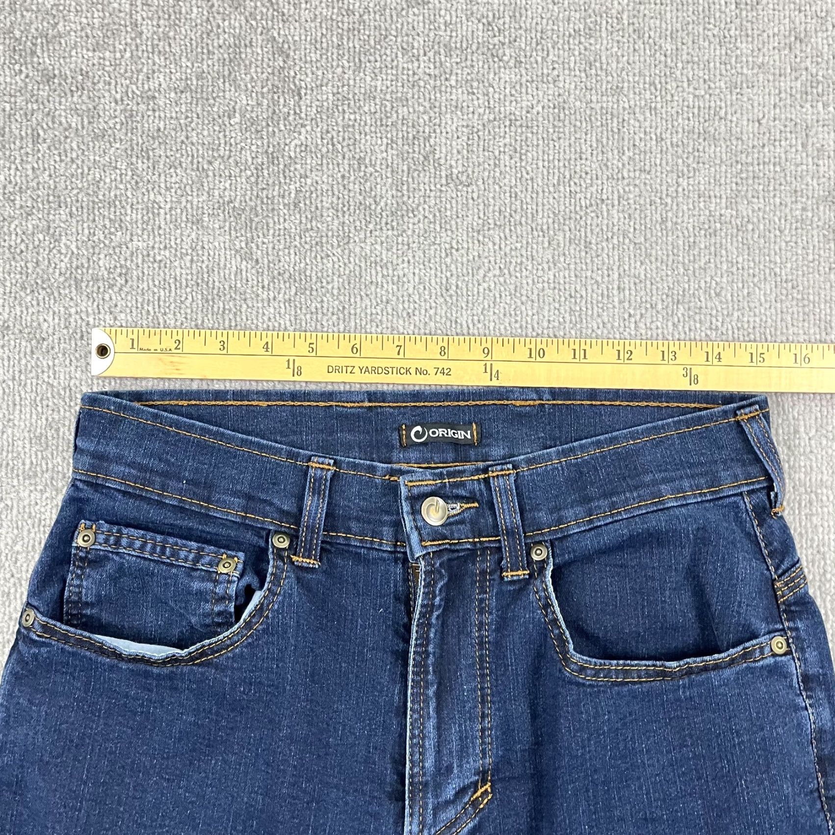 Vintage ORIGIN Jeans Mens 30 x 32 Fighter Fit Blue Denim Performance Stretch Delta 68 Size US 30 / EU 46 - 5 Thumbnail