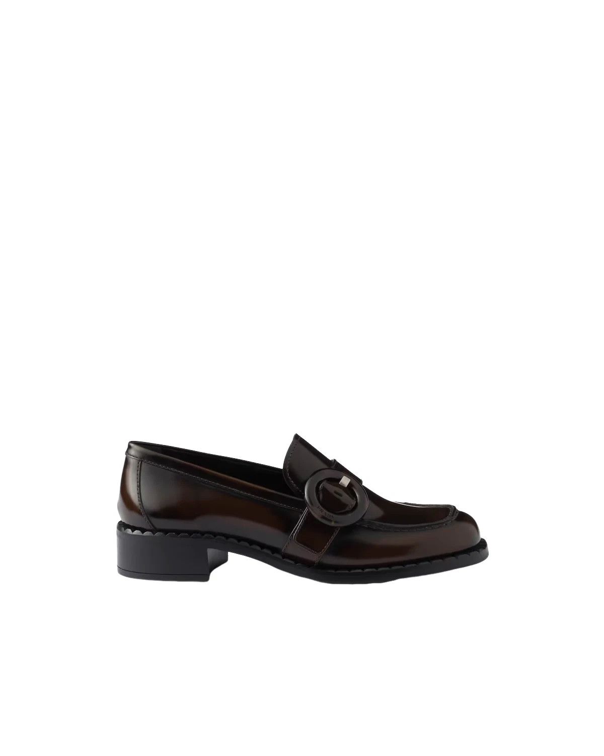 Prada PRADA $1250 Sienna Brown Brushed Leather Loafers Size US 7.5 / IT 37.5 - 2 Thumbnail