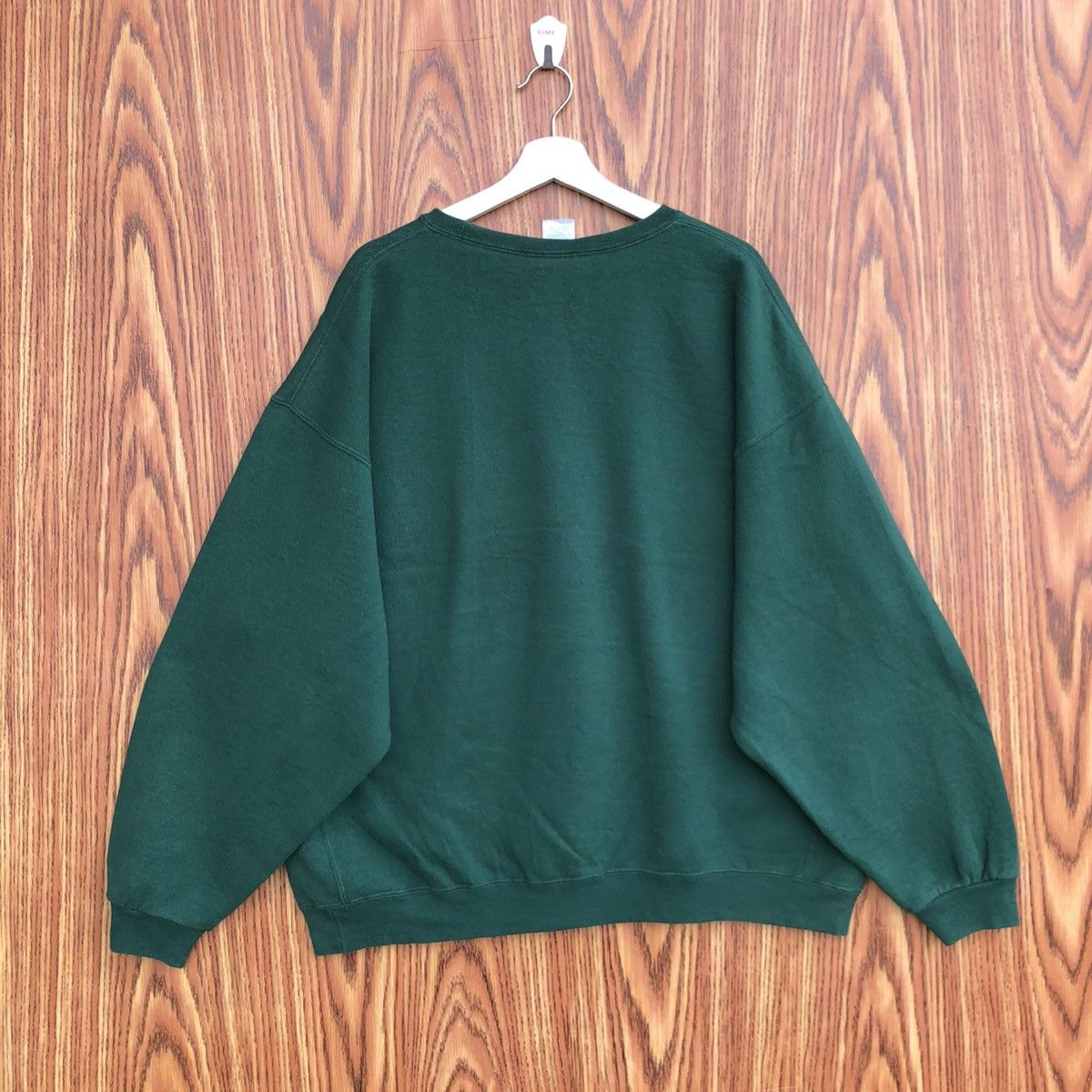 Vintage Vintage Green Plain Sweatshirt Pullover Crewneck Size US XXL / EU 58 / 5 - 5 Thumbnail