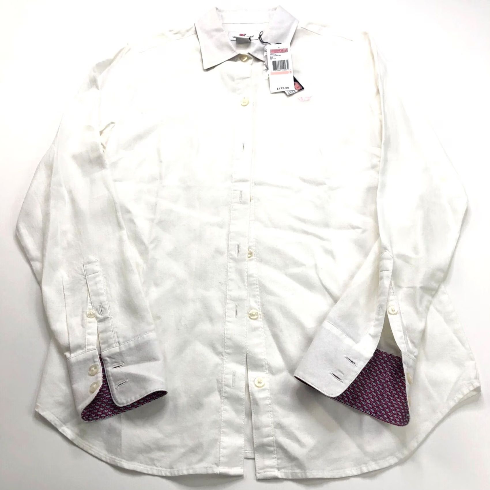 Vineyard Vines VINEYARD VINES Shirt Women's 2 Button Long Sleeve 100% Cotton White Shirt Button-Up Casual All Seasons Womens Size XS / US 0-2 / IT 36-38 - 2 Thumbnail