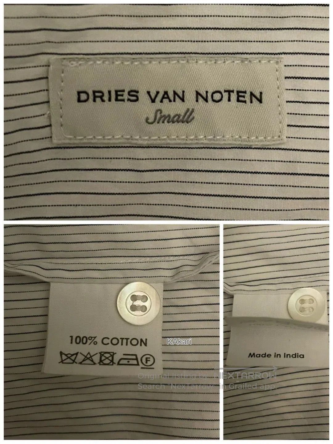 Dries Van Noten White Short Sleeve Shirt with Lip Patch. Size US S / EU 44-46 / 1 - 9 Thumbnail