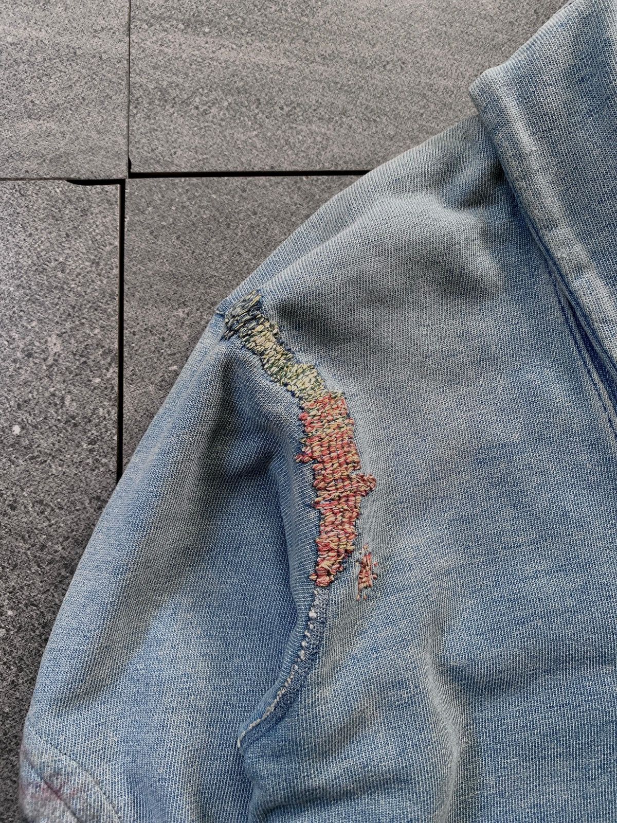 Kapital Kountry FREE TAX! Distressed Elbow Patch Denim Jacket Size US M / EU 48-50 / 2 - 11 Thumbnail