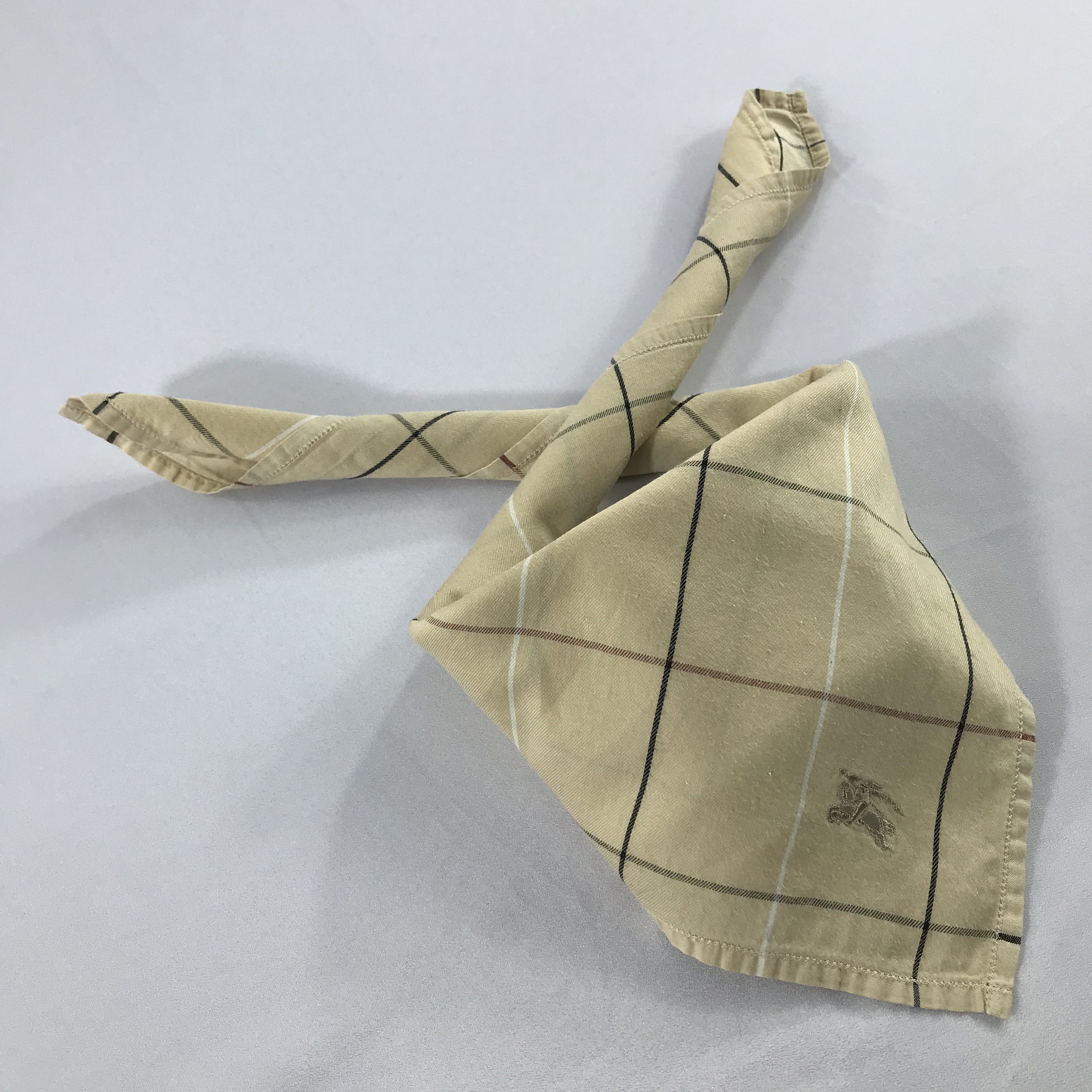 Burberry × Vintage Burberry Bandana / Handkerchief / Neckerchief - S2495 Size ONE SIZE - 4 Thumbnail