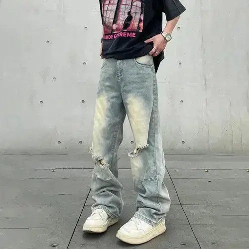 Japanese Brand × Jean Streetwear Ripped Baggy Jeans Men Size US 30 / EU 46 - 3 Thumbnail