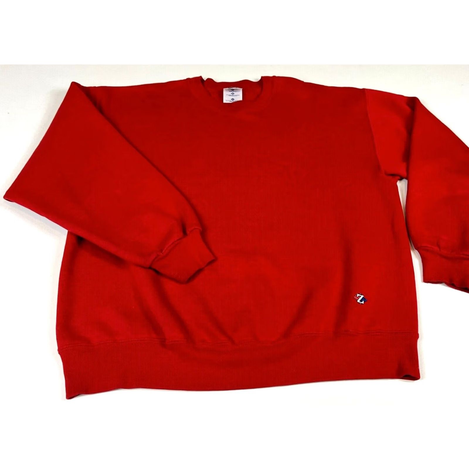 Jerzees VINTAGE Jerzees Super Sweats Crewneck Sweatshirt Shirt Unisex Adults L Red Cotton Blend Fleece USA Made 50% Cotton 50% Polyester 1990s Men Women Size US L / EU 52-54 / 3 - 4 Thumbnail