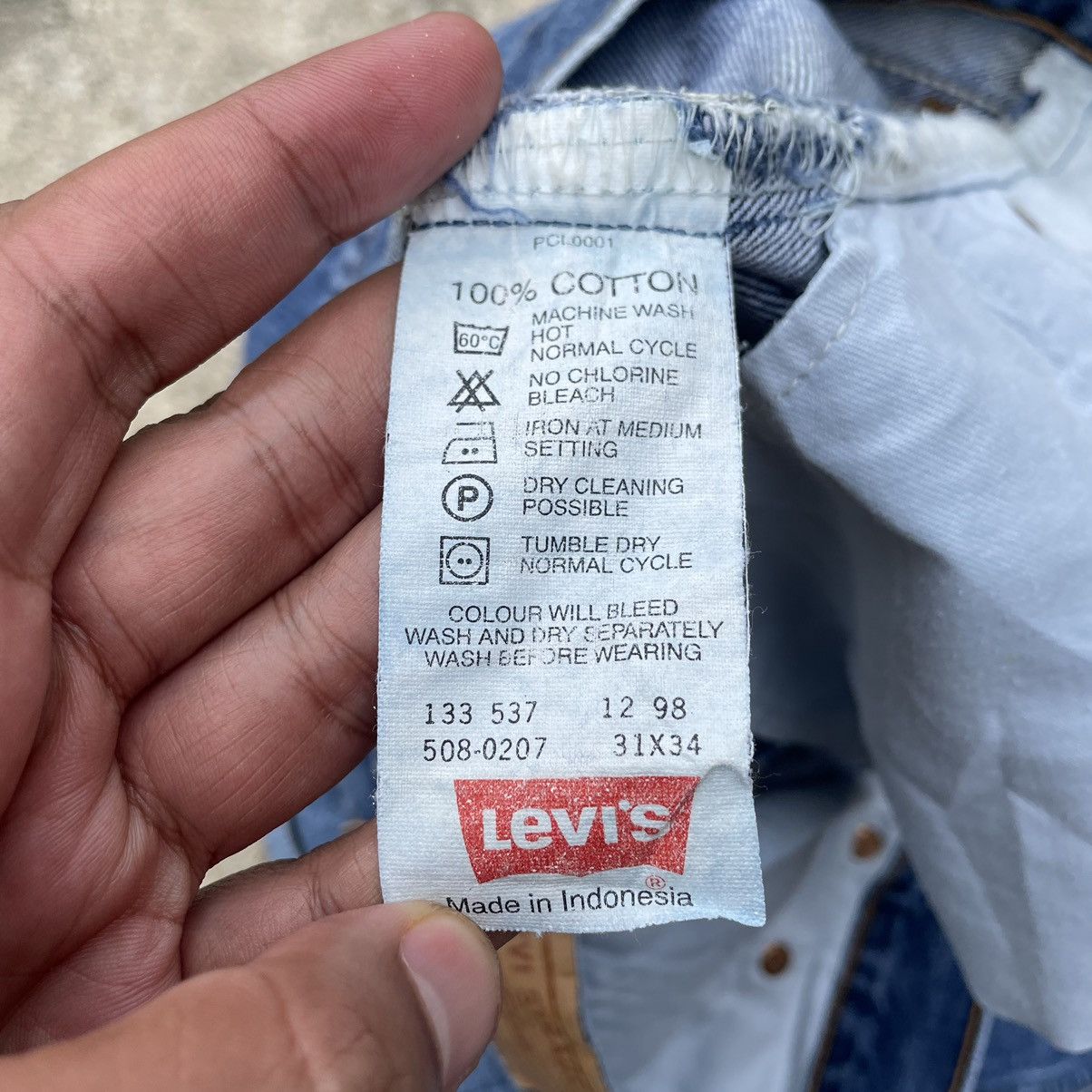 Levi's × Vintage 🔥Rare🔥Levis 508 Stone Washed Distress Denim Regular Jeans Size US 30 / EU 46 - 11 Thumbnail