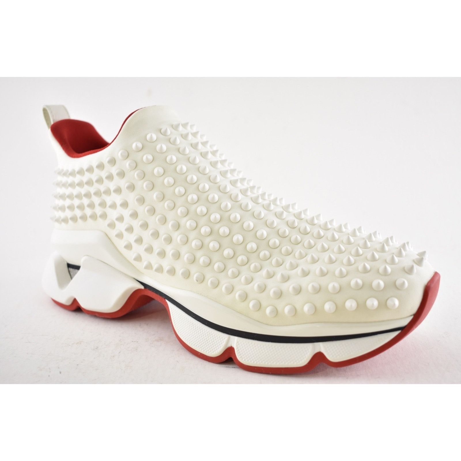 Christian Louboutin Christian Louboutin Mens Spike Sock 30 Neoprene White Low Size US 11 / EU 44 - 5 Thumbnail