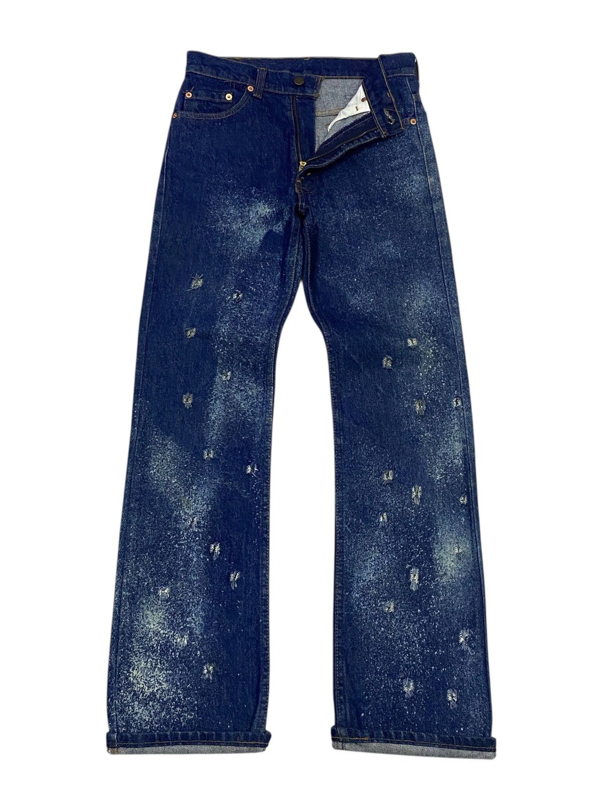 Levi's Vintage 80s Levi’s Galactic Wash Distressed Denim Pants Size US 28 / EU 44 - 2 Thumbnail