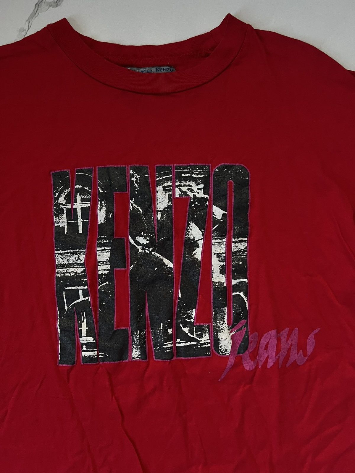 Kenzo 00’s KENZO JEANS RARE BIG LOGO TEE Y2K Size US M / EU 48-50 / 2 - 3 Thumbnail