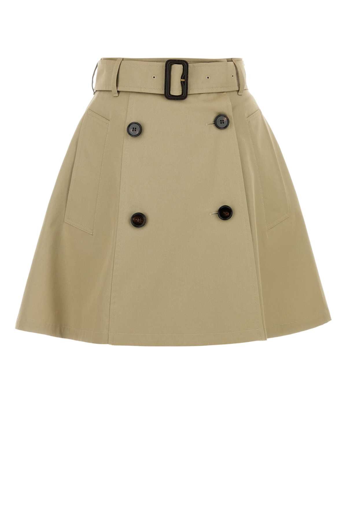 Burberry Beige Twill Skirt Size 26" / US 2 / IT 38 - 1 Thumbnail