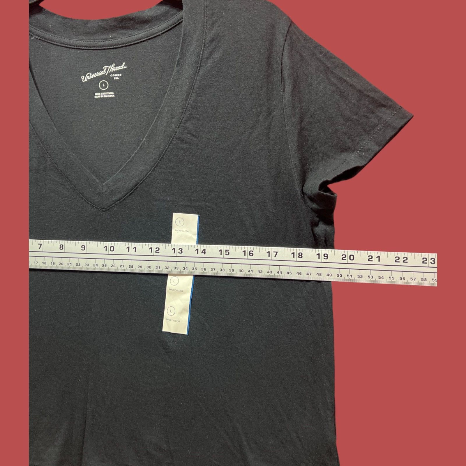Other Universal Thread - Women's Shrunken Short Sleeve V-Neck T-Sh Size L / US 10 / IT 46 - 3 Thumbnail