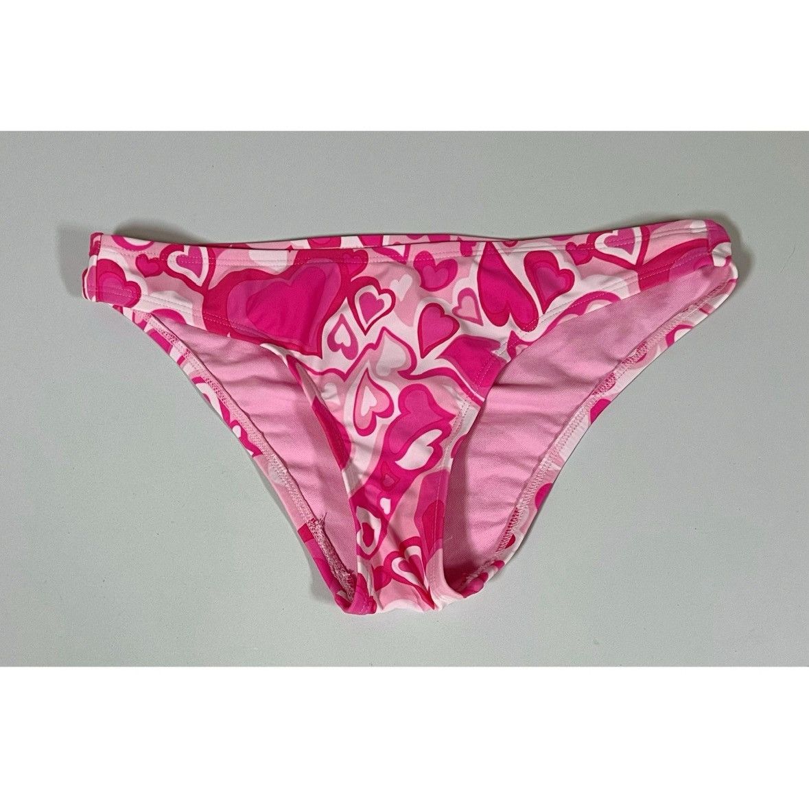 Japanese Brand × Vintage Pink Hearts Bikini Bottoms Swimwear Bathing Suit Size S 🩷 Size ONE SIZE - 2 Thumbnail