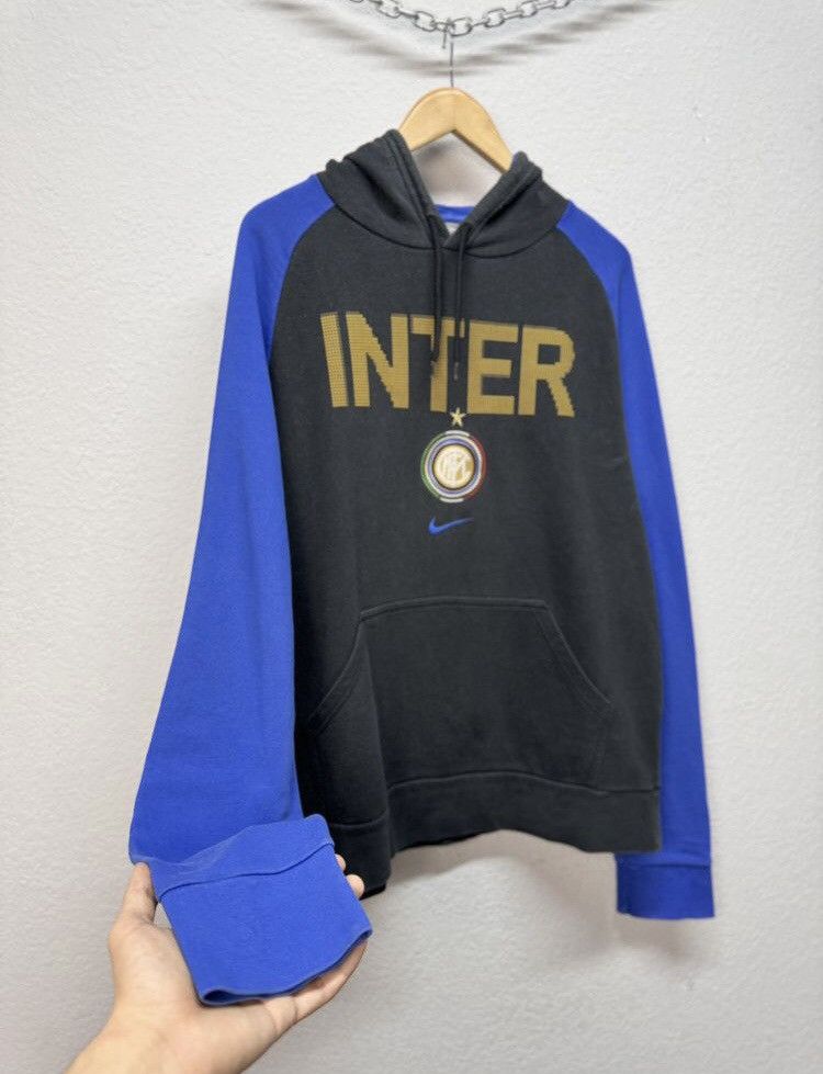 Nike × Vintage Nike Inter Milan Vintage Y2K Hoodie Blockore Style italy Size US L / EU 52-54 / 3 - 4 Thumbnail