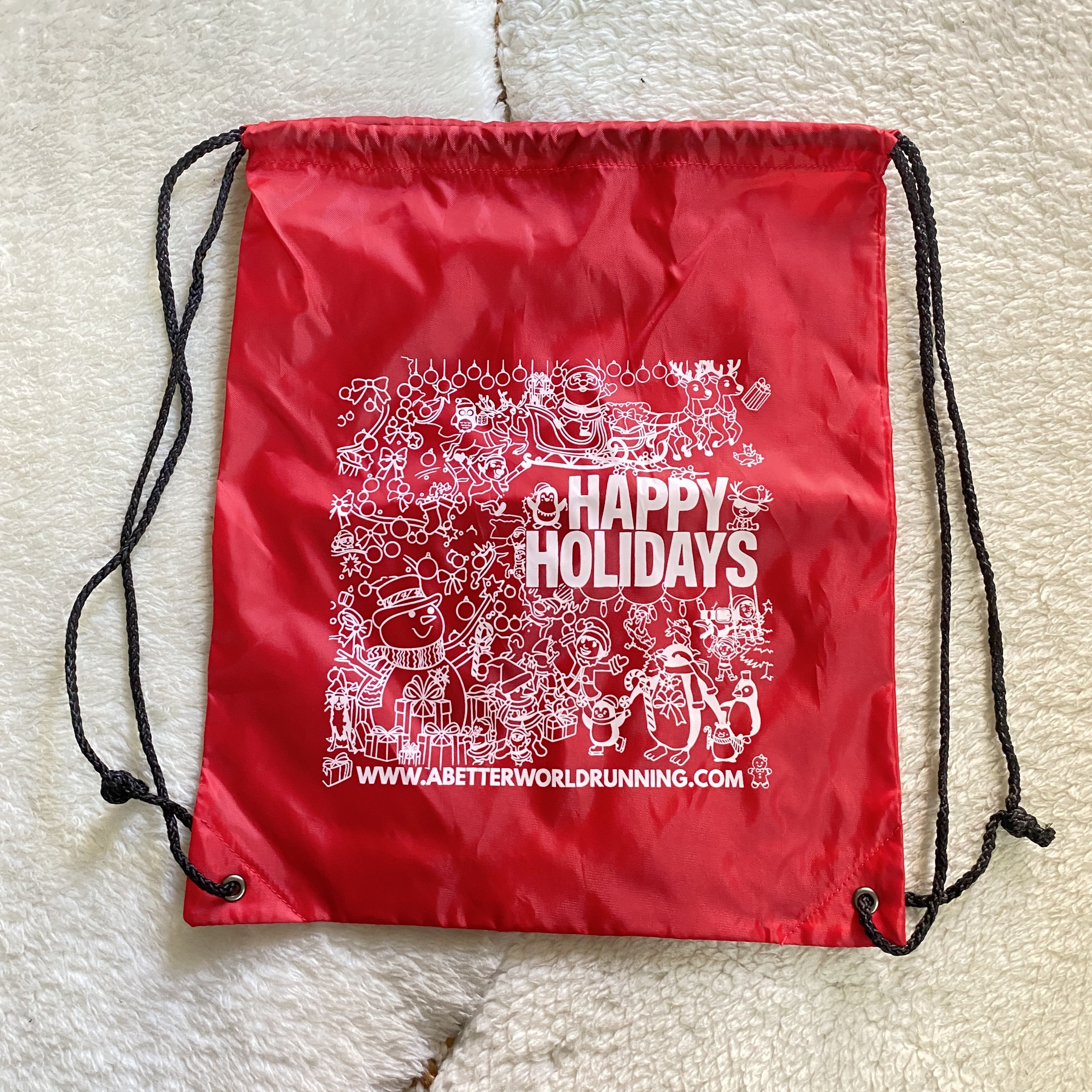 Other Red “Happy Holidays” Drawstring Bag – Brand New Size ONE SIZE - 1 Thumbnail