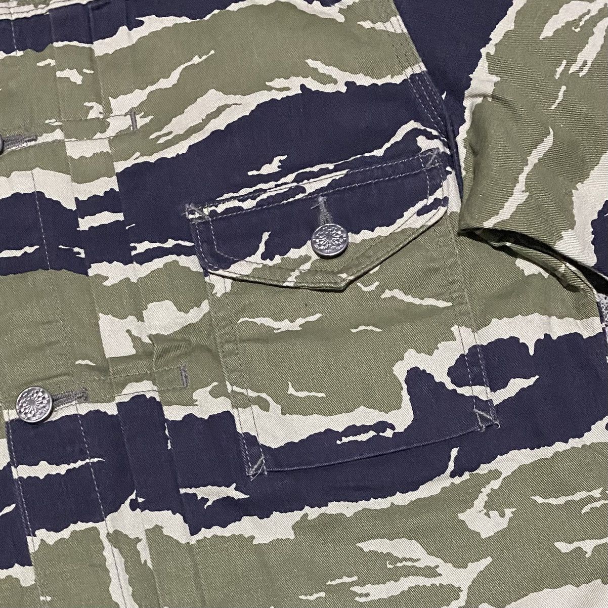 Japanese Brand Yank Shire Camouflage Type 1 Buckle Back Denim Jacket Size US M / EU 48-50 / 2 - 4 Thumbnail