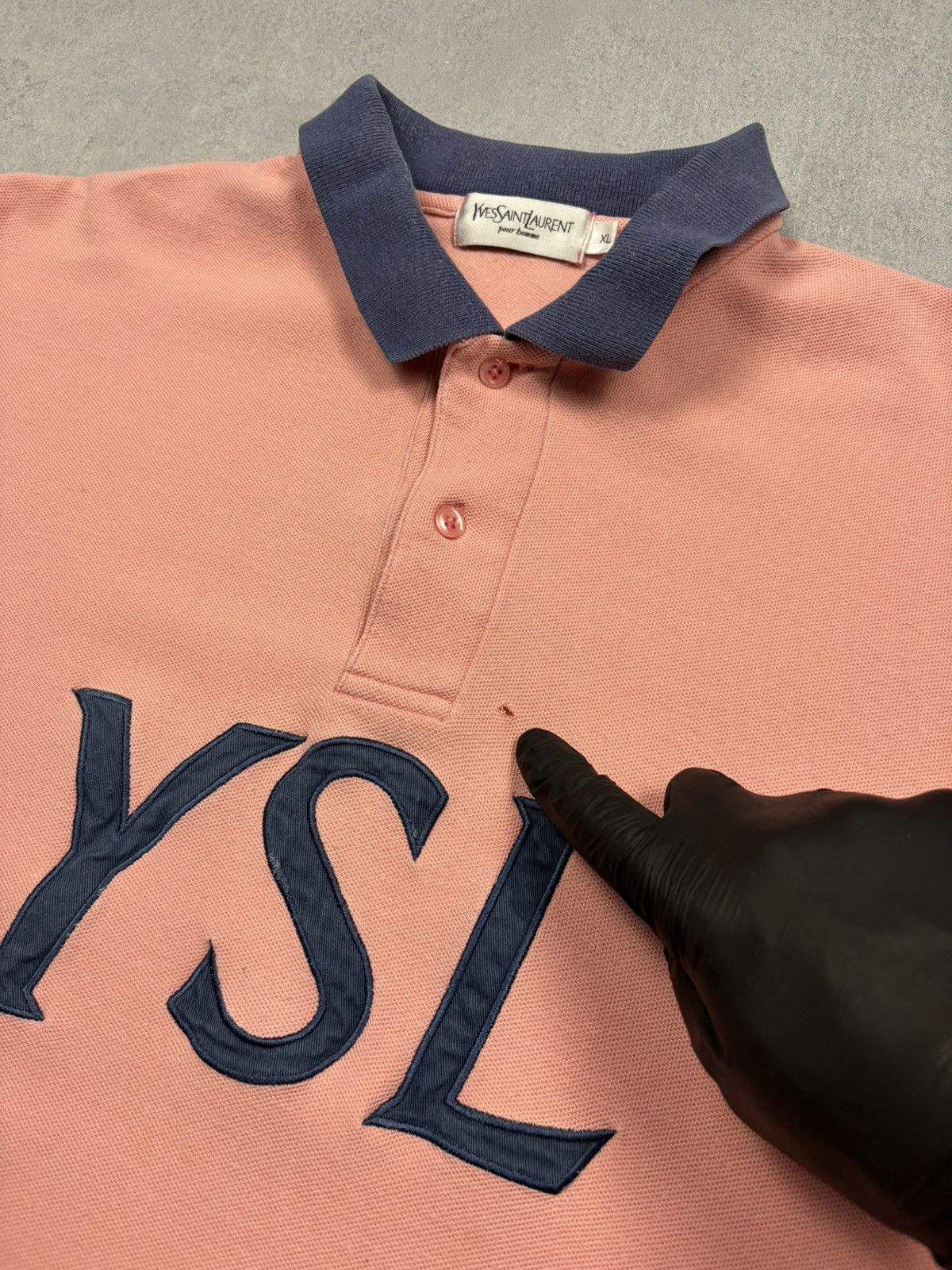Yves Saint Laurent Vintage Yves Saint Laurent YSL Logo Polo Shirt XL 90s Homme Size US XL / EU 56 / 4 - 7 Thumbnail