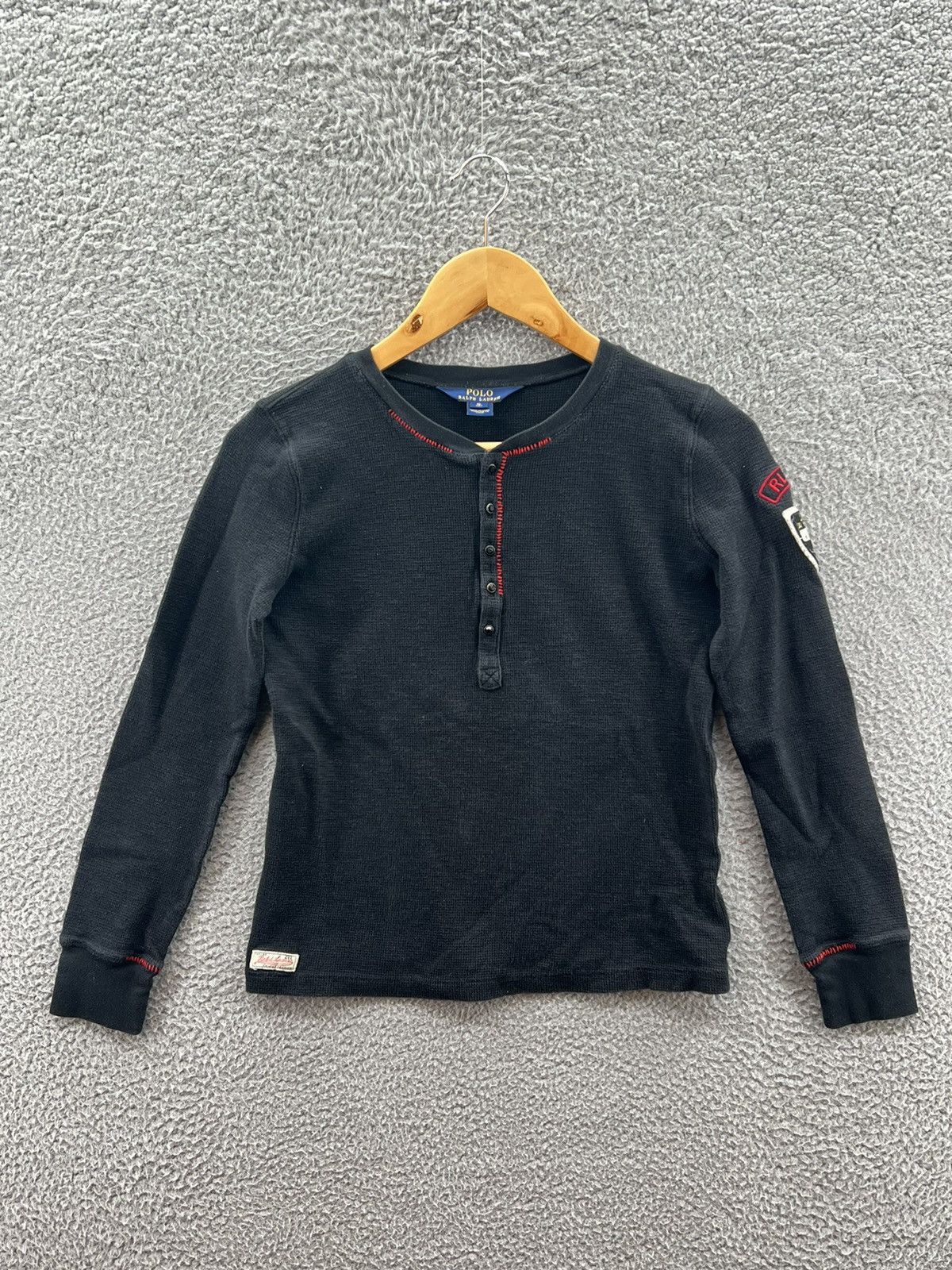 Polo Ralph Lauren Polo Ralph Lauren Ski Patrol Black Long-sleeve Henley Shirt Size XL / US 12-14 / IT 48-50 - 1 Thumbnail