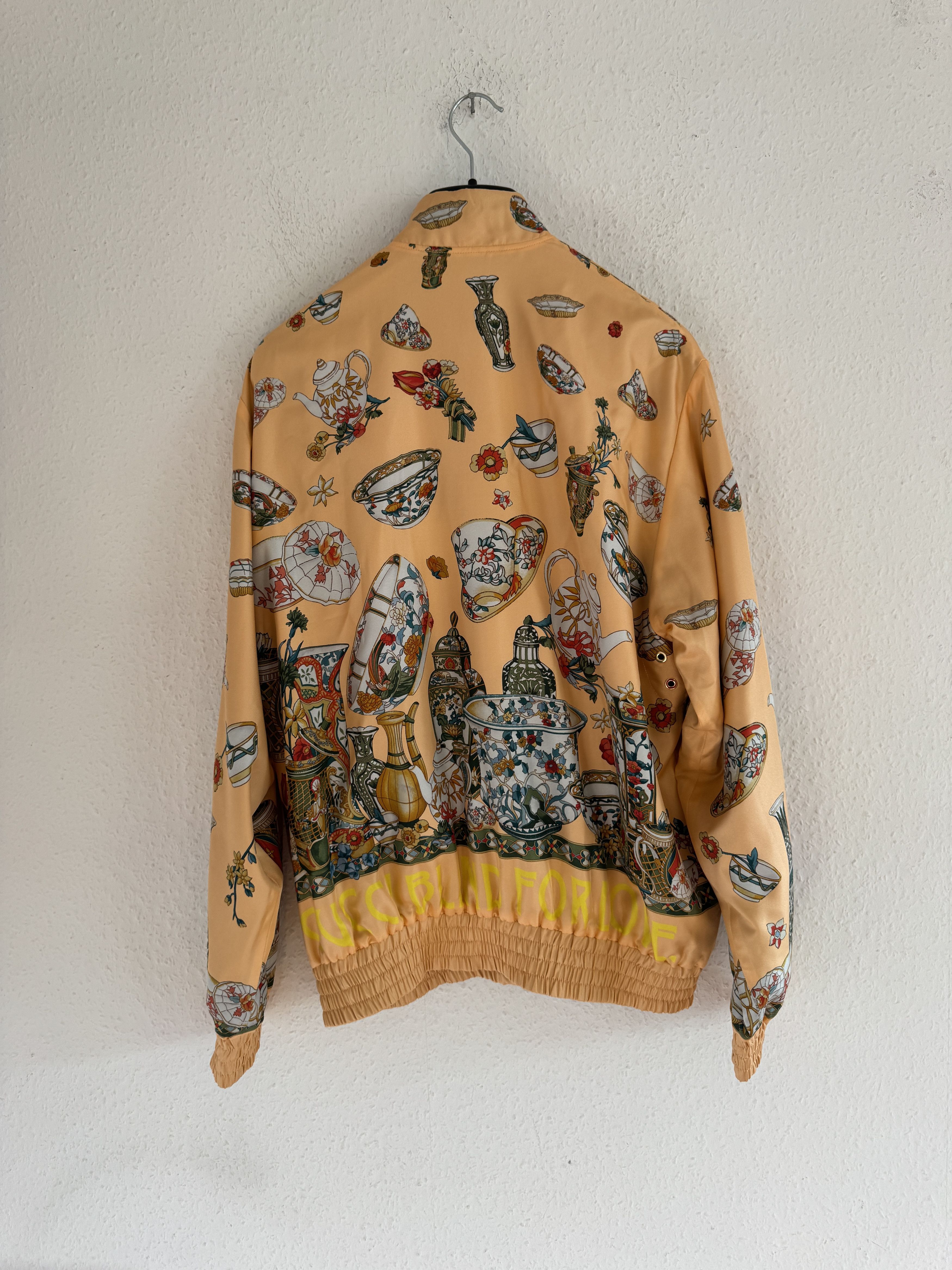 Gucci 1of1 SAMPLE Ceramic Print Silk Track Jacket Size US L / EU 52-54 / 3 - 15 Thumbnail