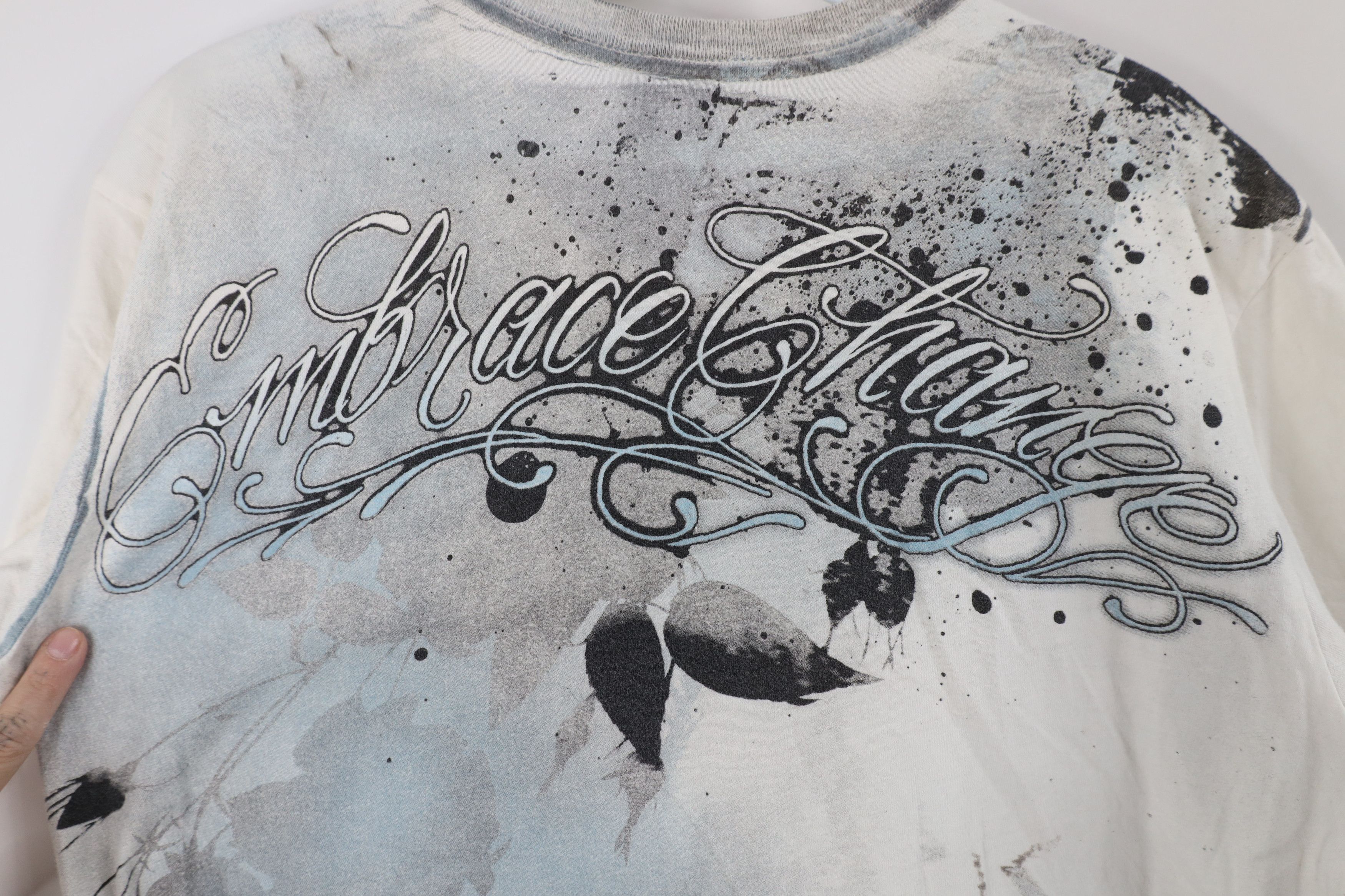 Vintage Vintage Y2K Streetwear Rose Flower Acid Wash UFC MMA T-Shirt Size US M / EU 48-50 / 2 - 10 Thumbnail