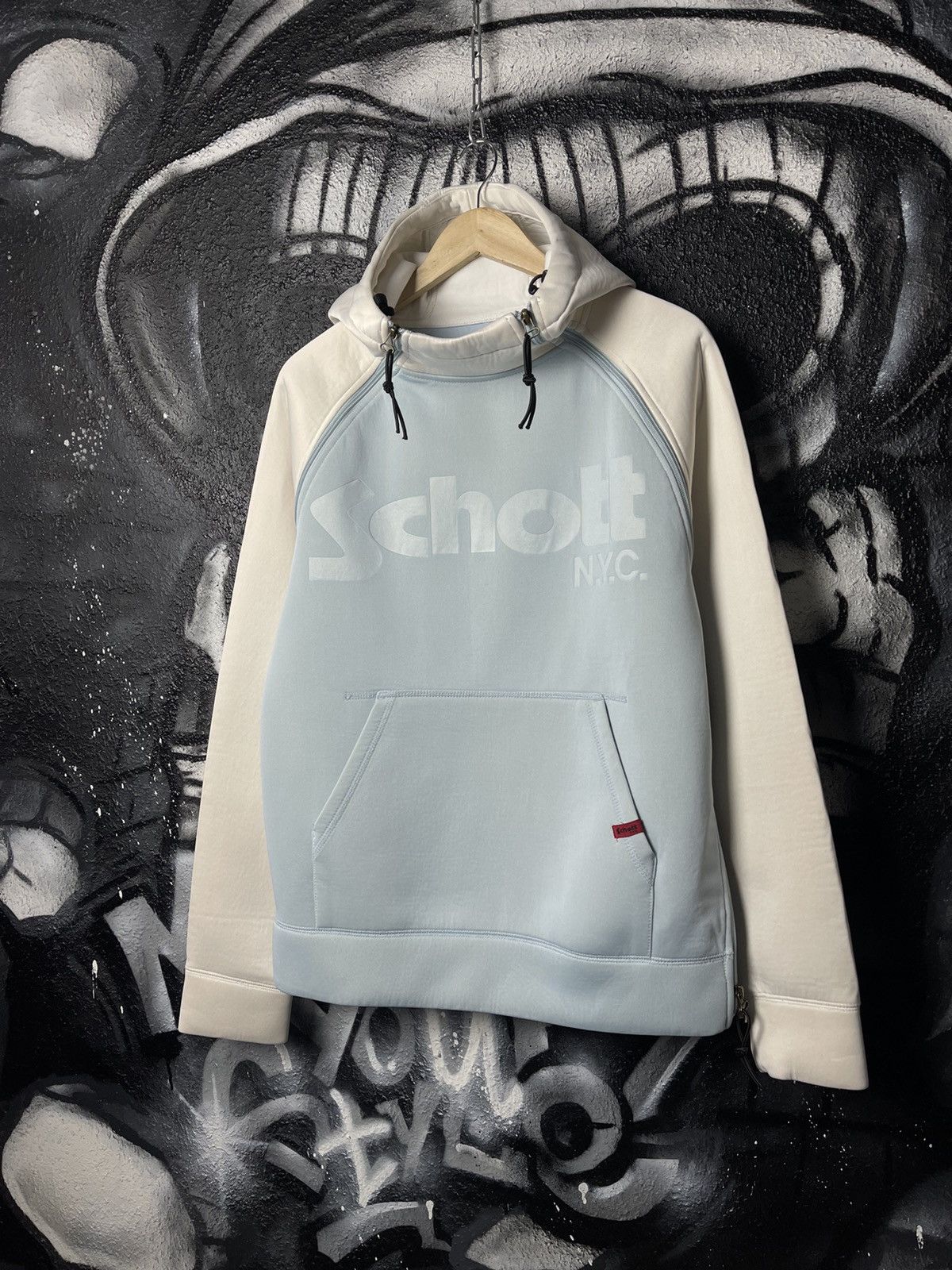 Schott Schott N.Y.C. Double Zip Hooded Neoprene Jacket Size XL Size US XL / EU 56 / 4 - 2 Thumbnail