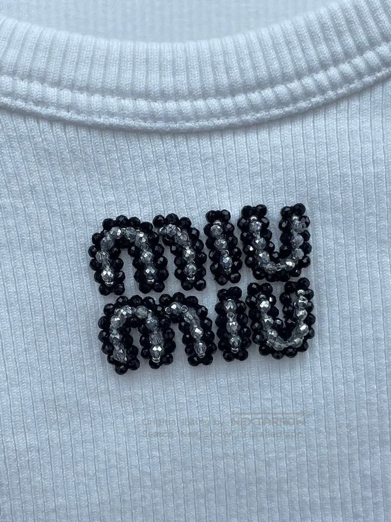 Miu Miu Miu Miu Size XS Beaded letter vest Size XS / US 0-2 / IT 36-38 - 3 Thumbnail