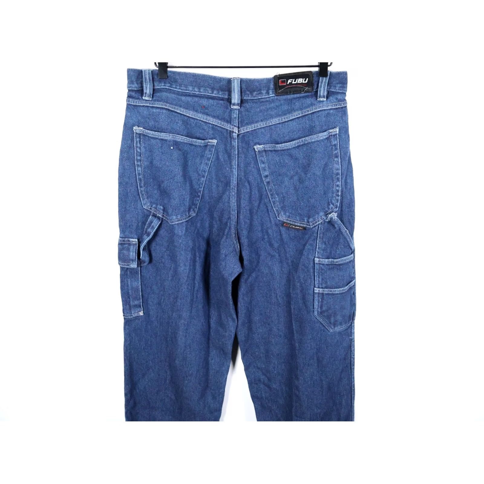 Fubu VINTAGE FUBU Jeans Carpenter Mens 34 x 32 Blue Denim Baggy Fit 90s Hip Hop VTG Mens Size US 34 / EU 50 - 5 Thumbnail