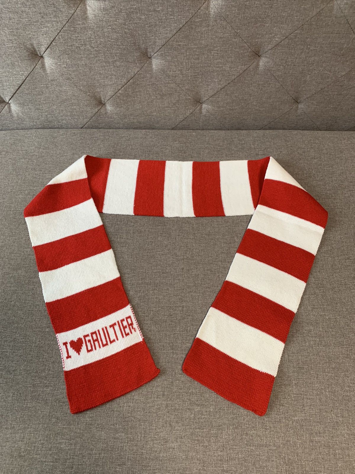 Jean Paul Gaultier Jean Paul Gaultier I love Gaultier Stripe Scarf Size ONE SIZE - 2 Thumbnail