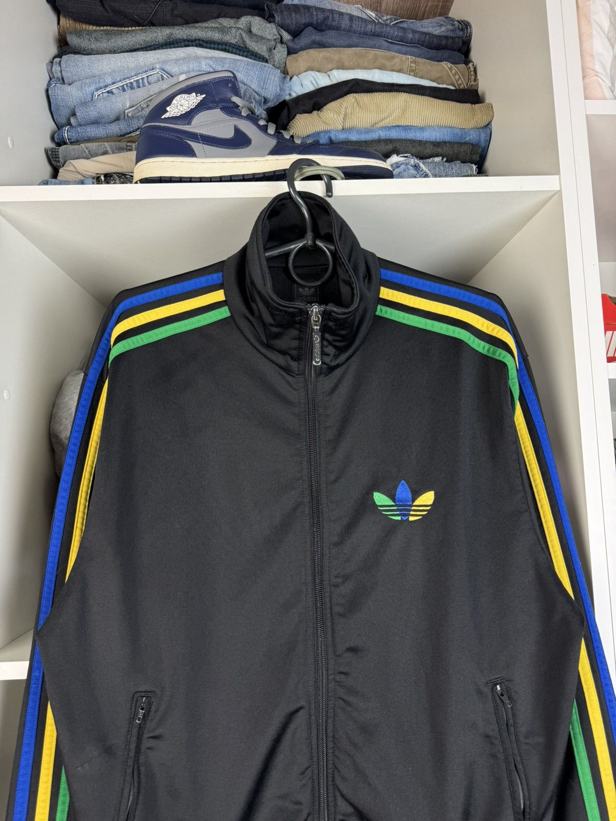 Adidas Vintage Adidas Originals Grun Track Jacket Rasta Black Size US S / EU 44-46 / 1 - 2 Thumbnail