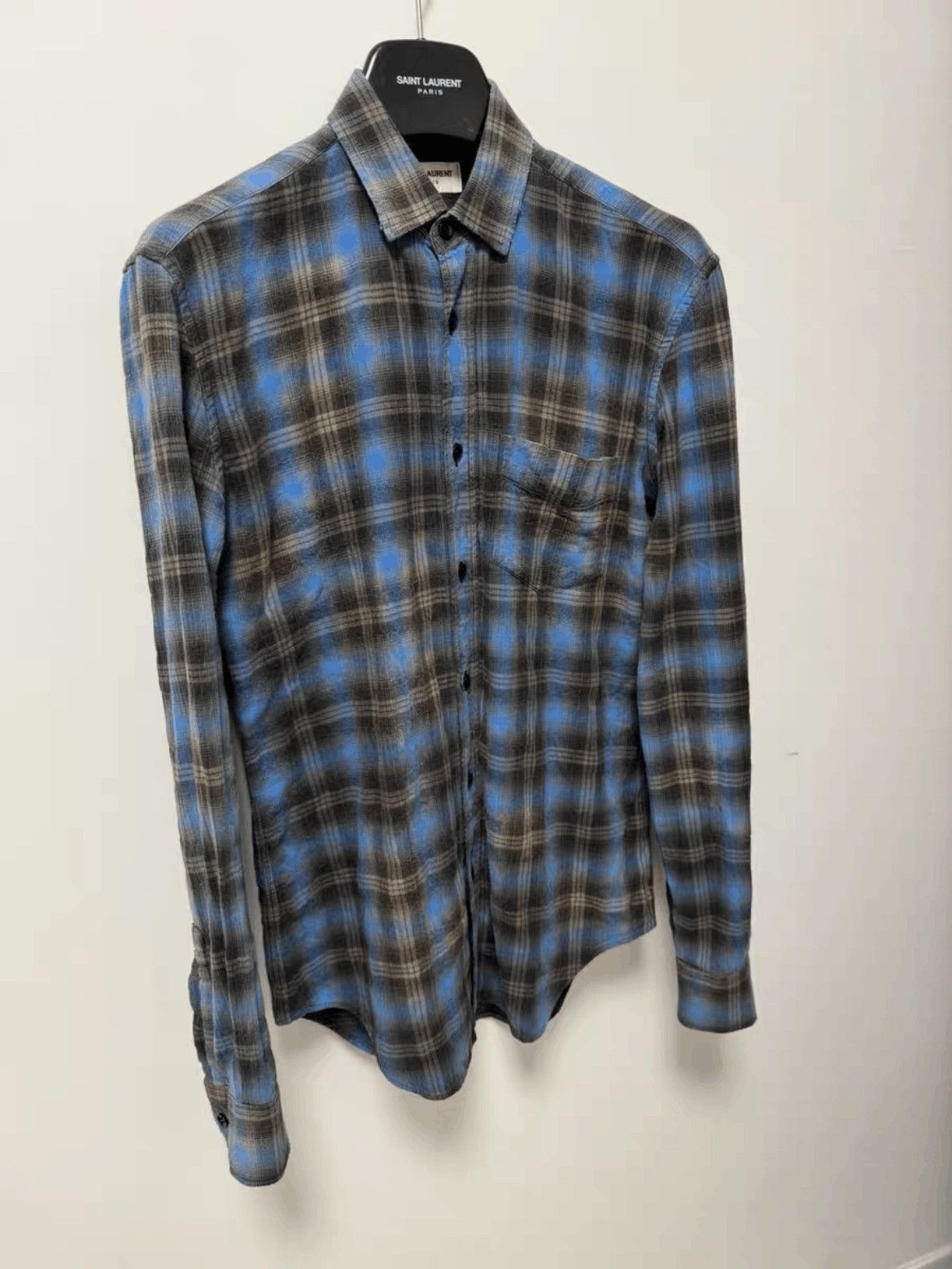 Saint Laurent Paris Sz 37 Saint Laurent Paris by Hedi 16SS Distressed Shirt-250 Size US S / EU 44-46 / 1 - 3 Thumbnail