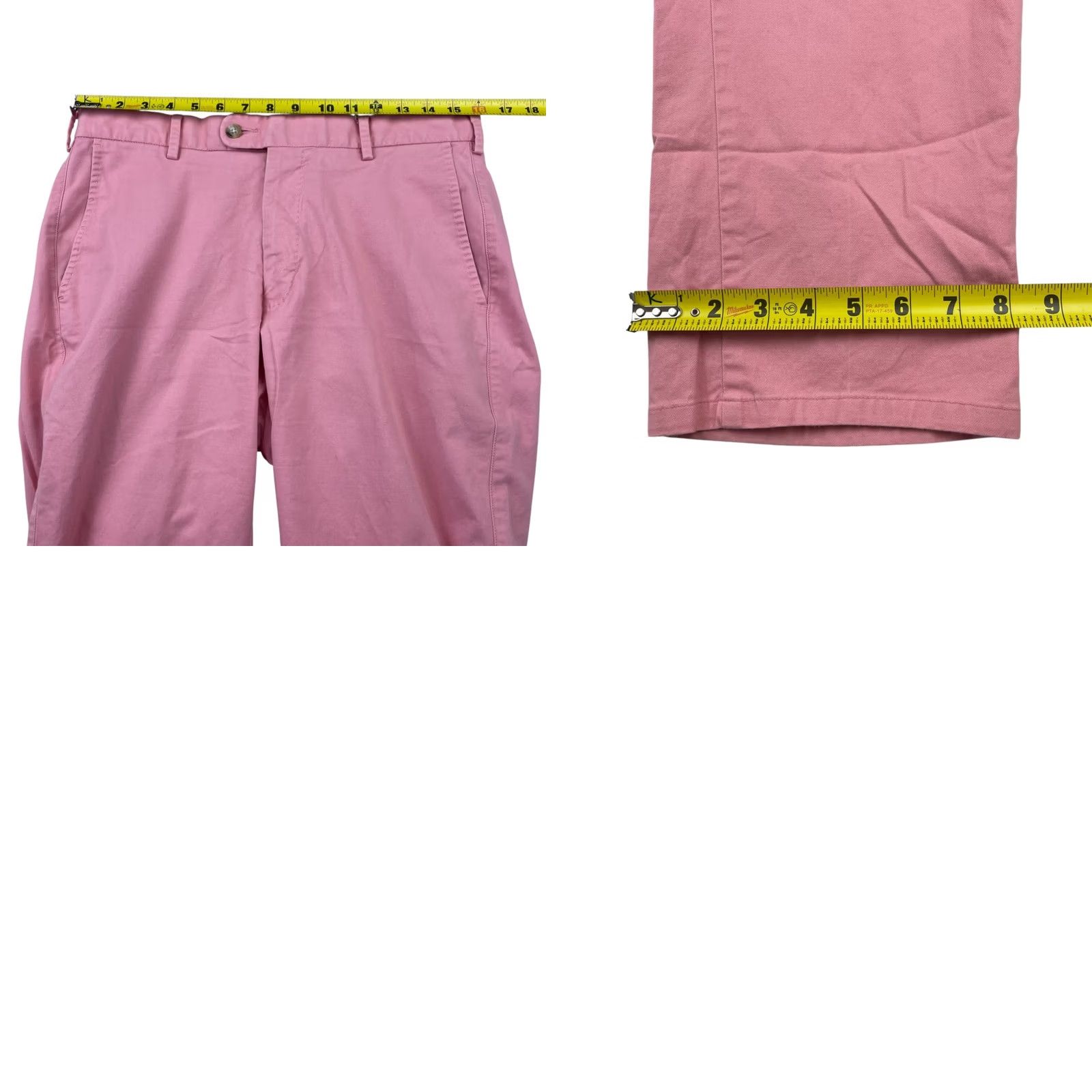 Peter Millar Peter Millar Men's Pink Cotton Stretch Chino Pants 32x32 Flat Front Casual Size US 32 / EU 48 - 8 Thumbnail