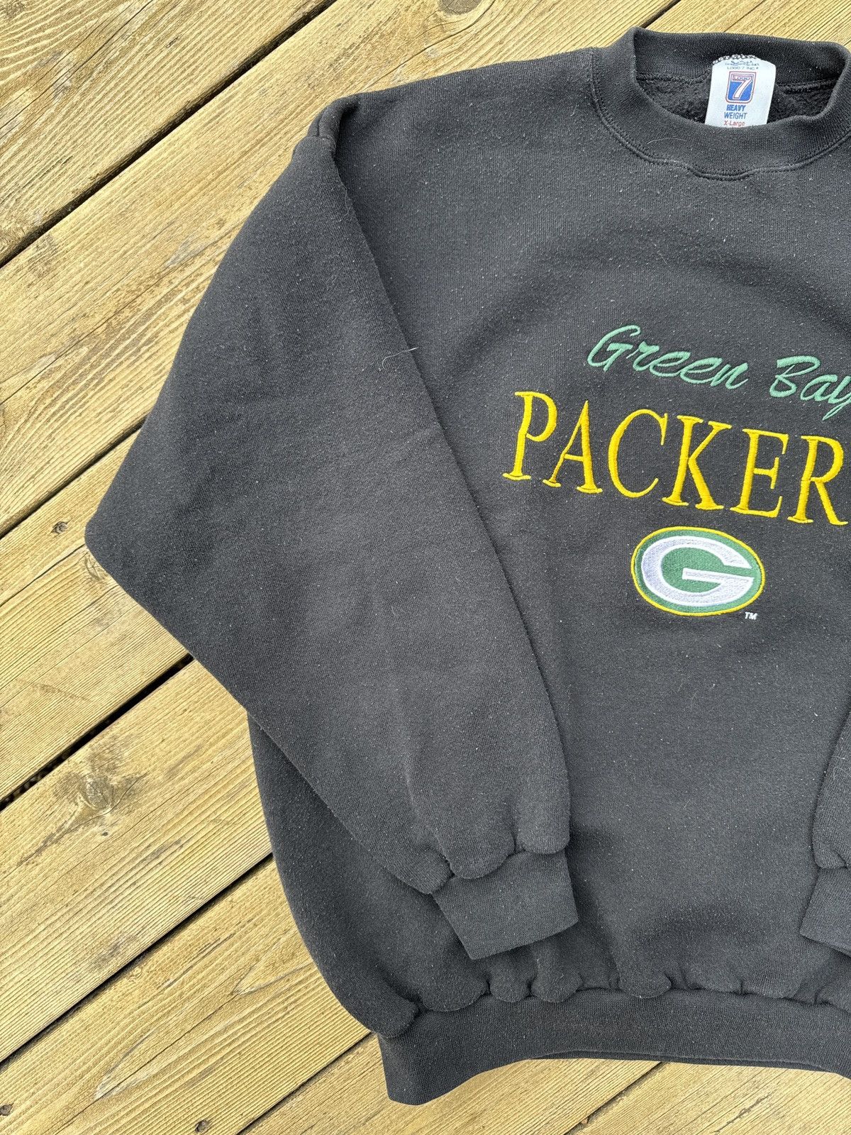 Logo 7 Vintage Logo 7 Green Bay Packers Sweatshirt XL Embroidered Size US XL / EU 56 / 4 - 2 Thumbnail