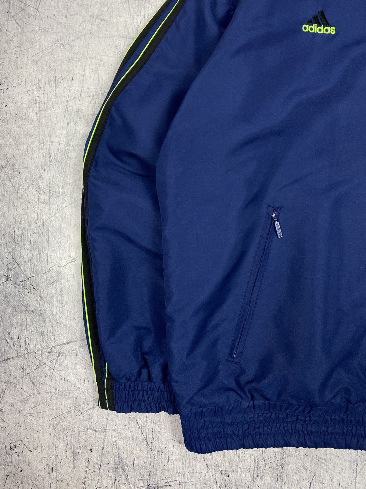 Adidas Vtg Adidas Tracksuit Full Set Jacket Pants Blue Green Neon Size US 33 - 7 Thumbnail