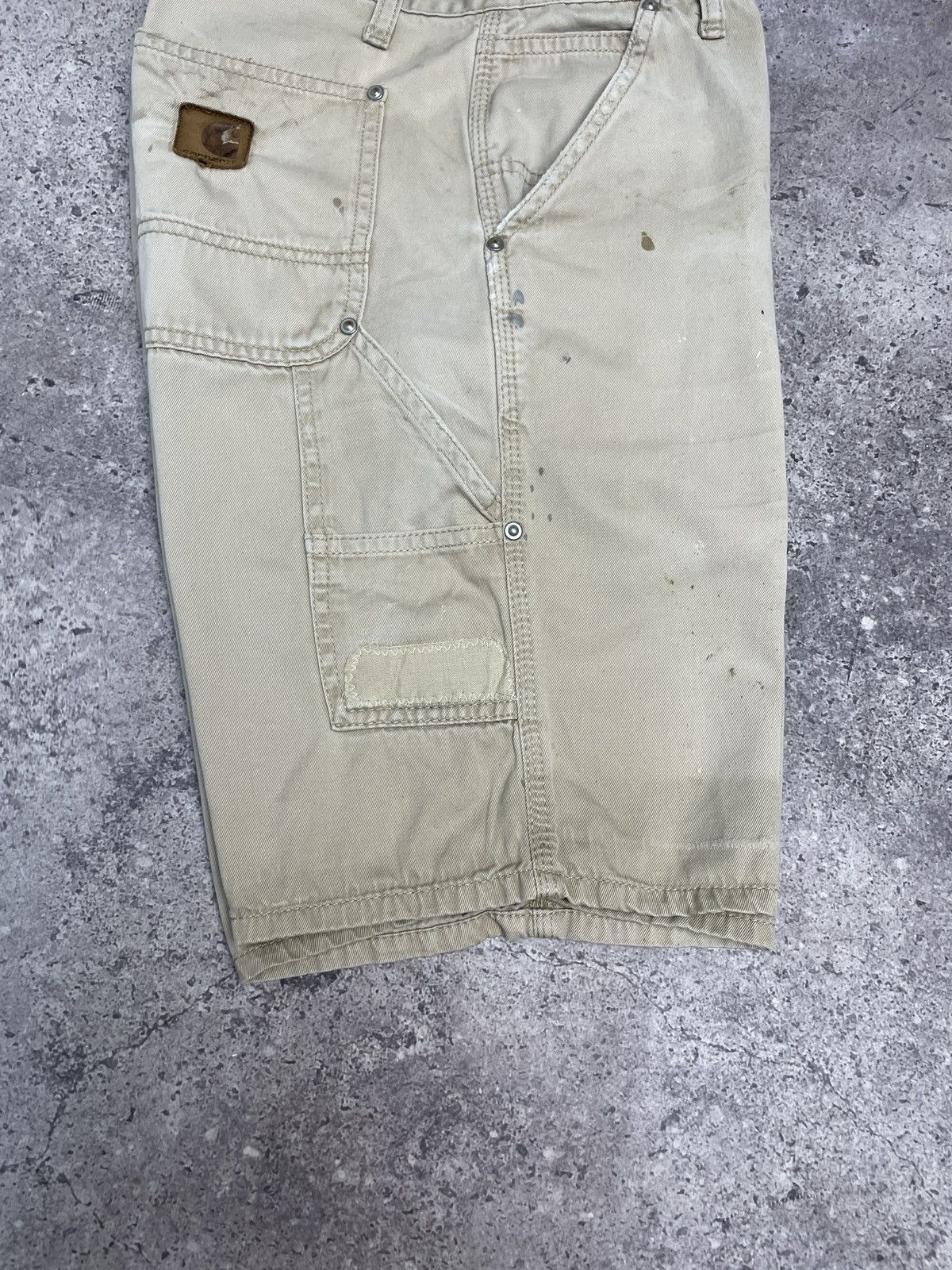 Carhartt Vintage Carhartt Wip Double Knee Single Cargo Shorts Pants Size US 31 - 11 Thumbnail