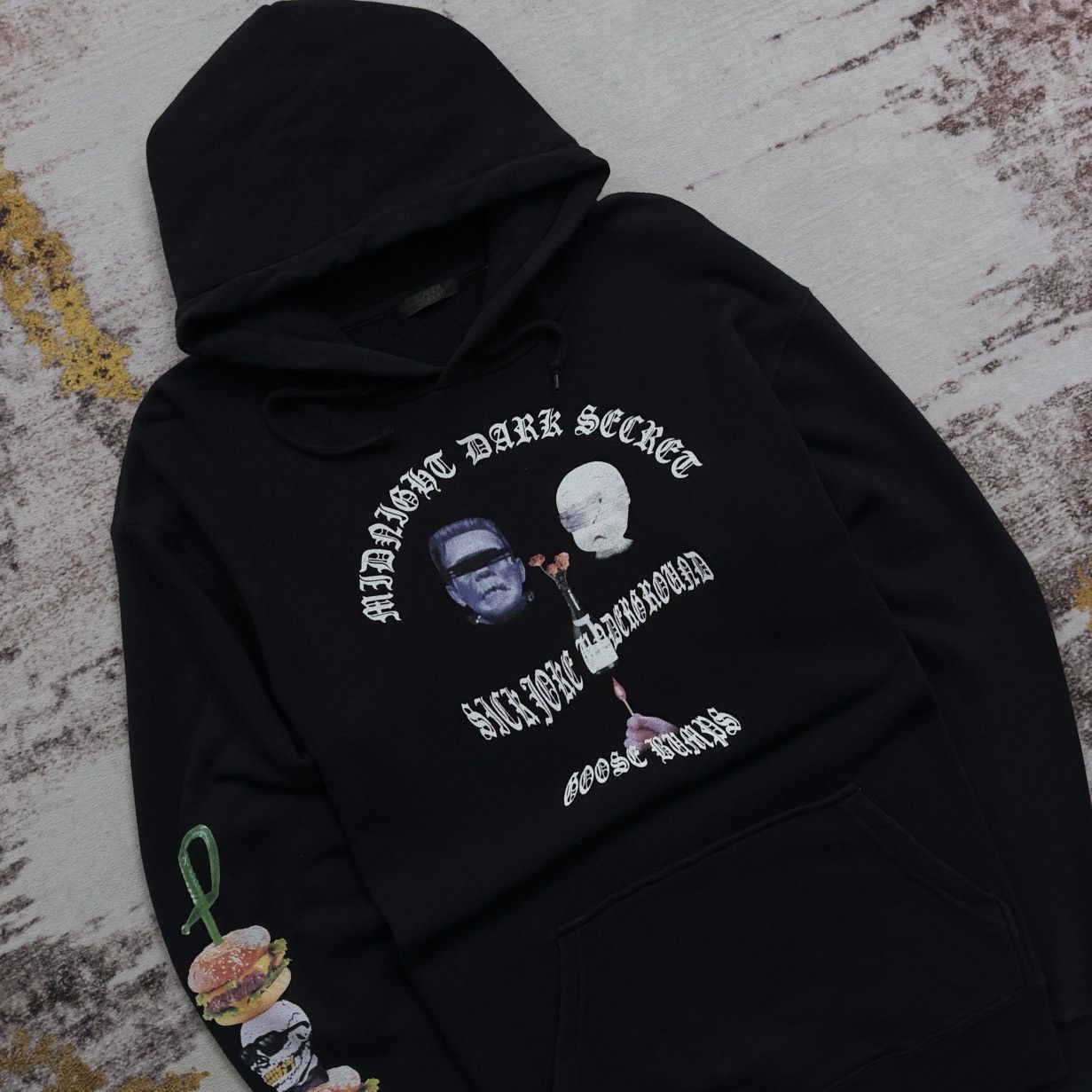 Japanese Brand UNDERGROUND STREETWEAR DARK ART HOODIE Size US M / EU 48-50 / 2 - 3 Thumbnail