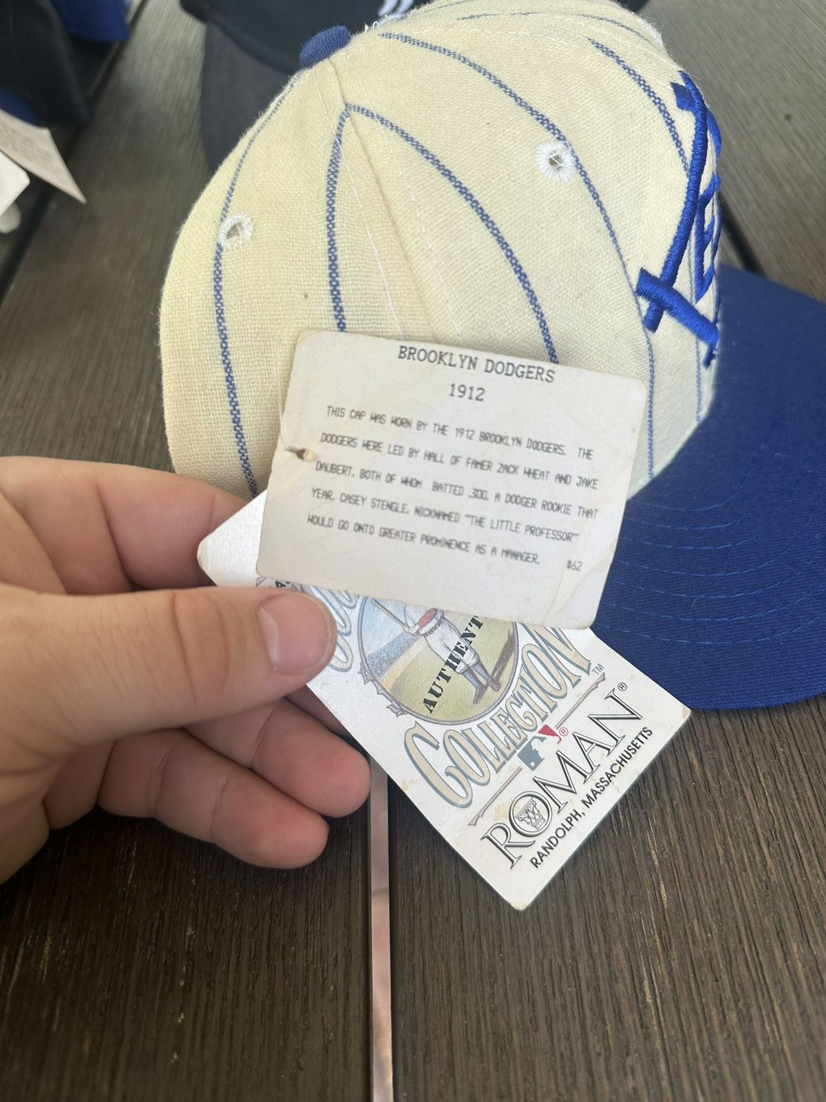 MLB Vintage Coopers Town collection BROOKLYN DODGERS Hat Size ONE SIZE - 7 Thumbnail