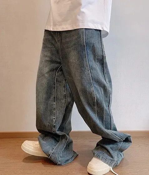 Japanese Brand Y2K Washed Blue Wave Jeans Unisex Size US 30 / EU 46 - 4 Thumbnail